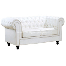 Wohnzimmer Chesterfield Zweisitzer Ledersofa